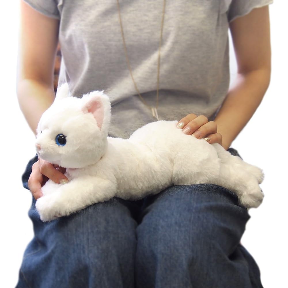 Hizaneko Plush Toy White Odd-Eyed Small Size