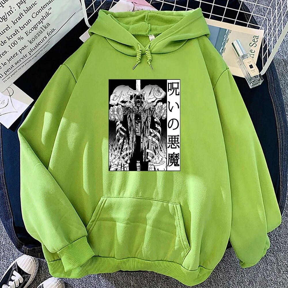 Felpe con cappuccio unisex Anime Chainsaw Felpa unisexga Diavolo della Maledizione Inverno 2022 Felpa unisex/da donna girocollo Primavera/Autunno Felpa con grafica Sudaderas
