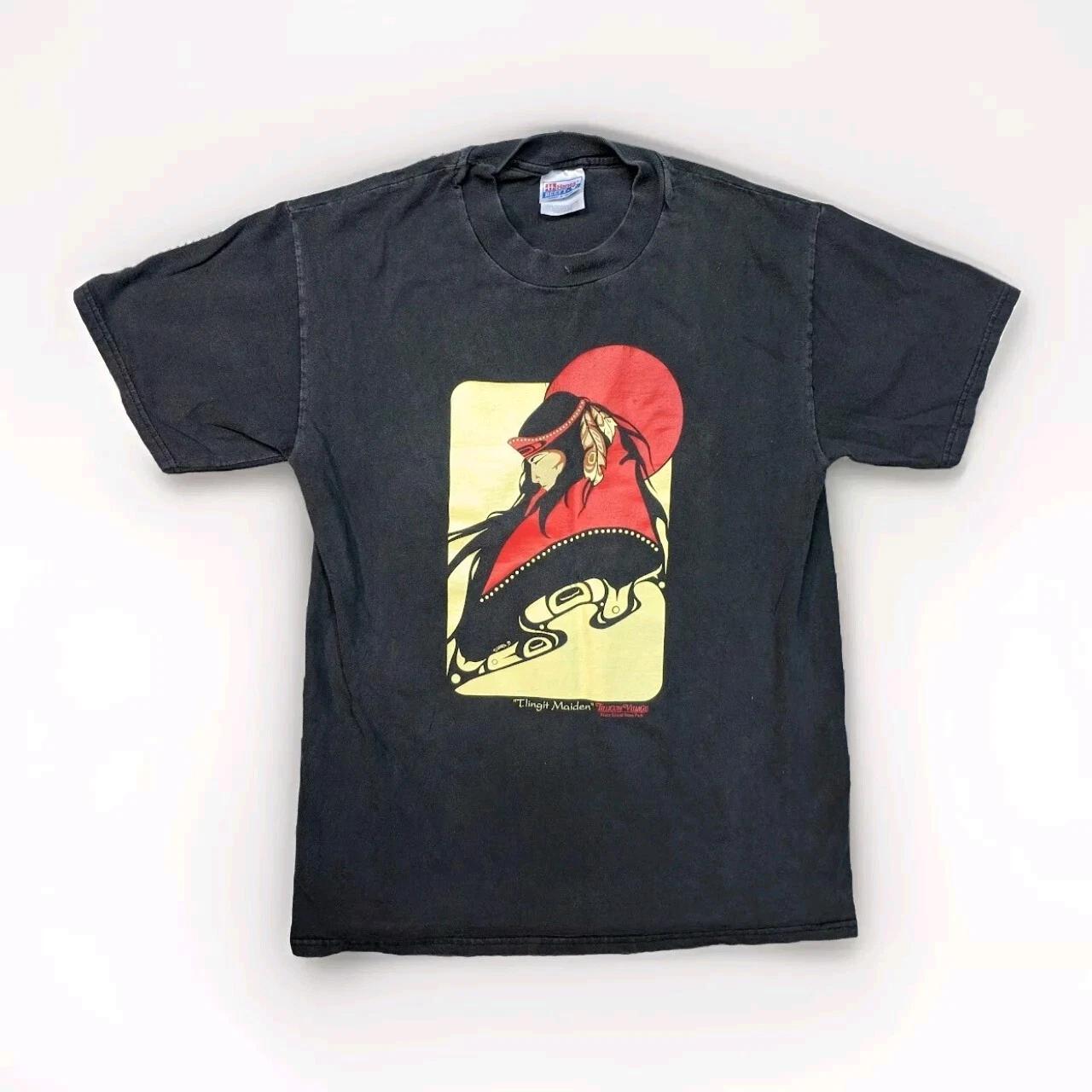 Vintage 90’s Tlingit Maiden Native Shirt hanes Beffy Size M 3XL
