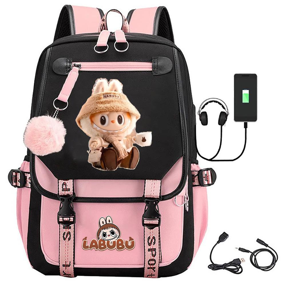 2025 New Schoolbag Junior High School High School Student USB Multi-function Large Capacity Student Schoolbag