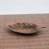 1Pc Leaf Coaster and Incense Burner - Dual Purpose Zinc Alloy Trinket Tray, Home Decor