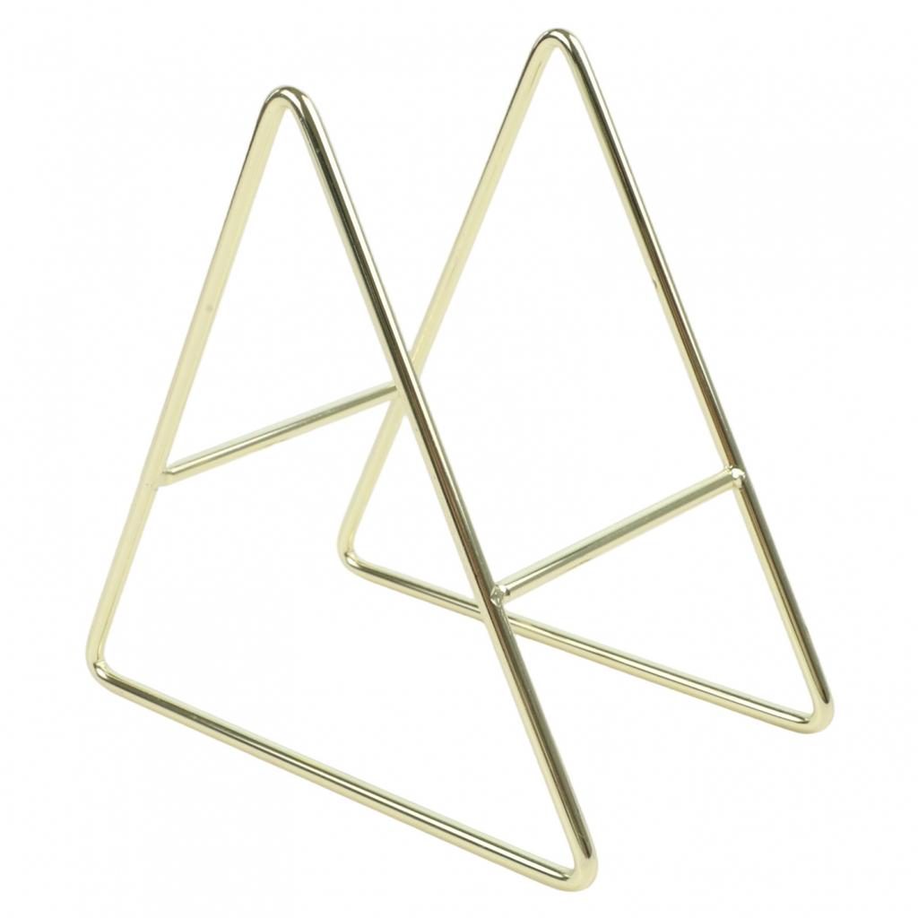 Silver Coaster Holder Stand Rack Dish Triangle Coasters
