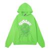 Sp5der Hoodie Unisex Oversized Cotton Pullover With Foil Letter Print Streetwear Sweatshirt Teens