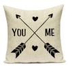 Polyester Black White Animals Horse Deer Bear Geometric Pillow Cover Decorative Sofa Home Cushion Cover For Living Room