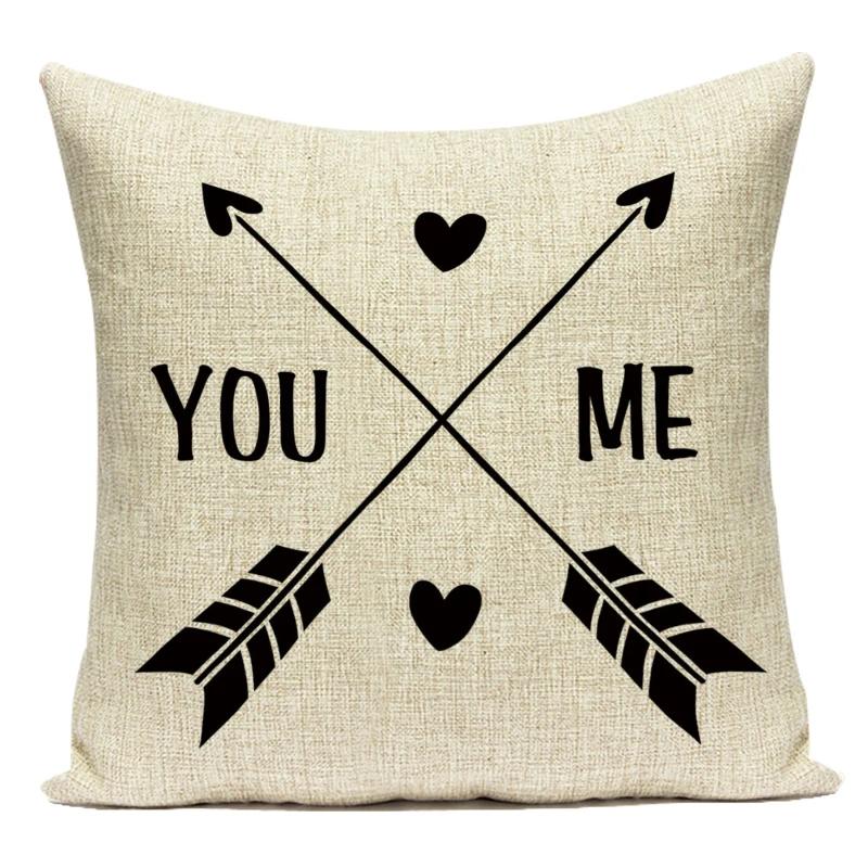 Polyester Black White Animals Horse Deer Bear Geometric Pillow Cover Decorative Sofa Home Cushion Cover For Living Room