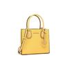 Michael Kors MK Mercer Solid Logo Pendant Litchi Texture Zipper Closure Leather Tote Bag Women Tote Yellow 35S1GM9M2L-DAFFODIL