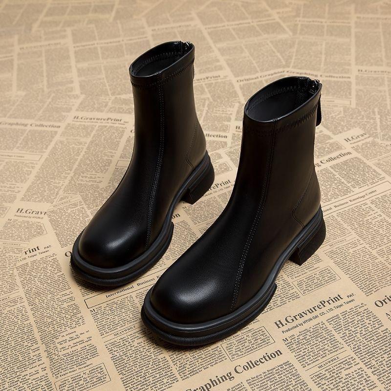 Soft Leather Soft Sole Fashion Boots Women's New Autumn and Winter Boots Thick Heel Thin Boots Fashion Boots Women