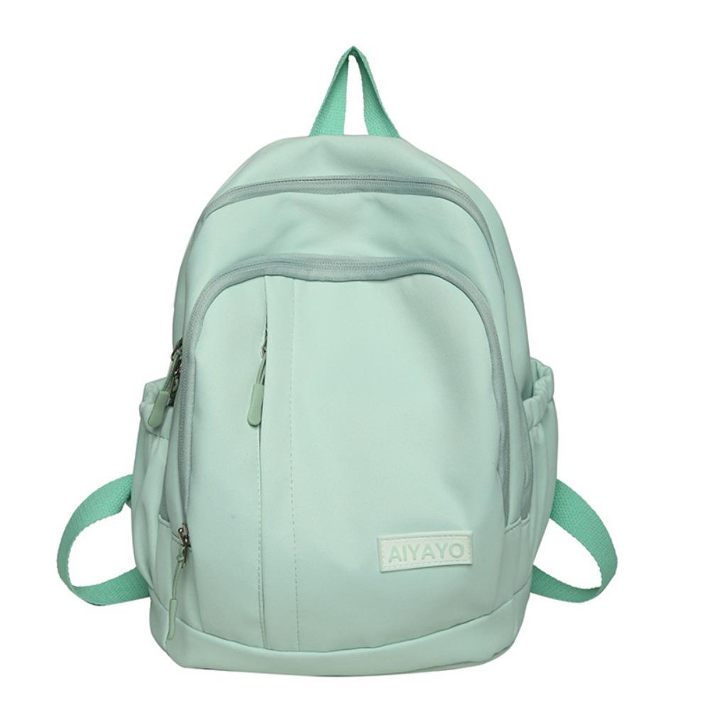 

Large Capacity Girls Backpacks Nylon Teenage Shoulder Bags Versatile Students School Bags Travel Green No Pendent