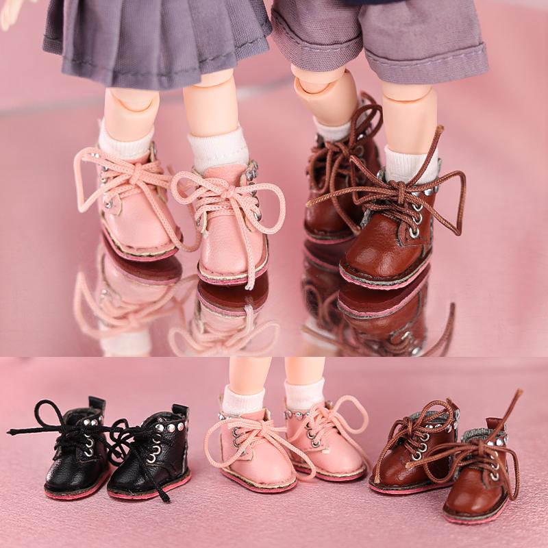 1 Pair of OB11 Doll Baby Shoes Studded Shoes Punk Outfit 1/12 Bjd Doll Shoes Ornament Detachable Doll PVC Material