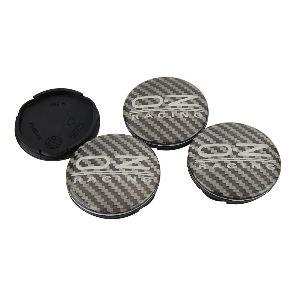 4pcs OD 56MM / ID 53MM Car Wheel Rim Center Caps HubCaps With OZ Emblem Badge Sticker OD 62MM / ID 58MM Wheel Rim Center Caps
