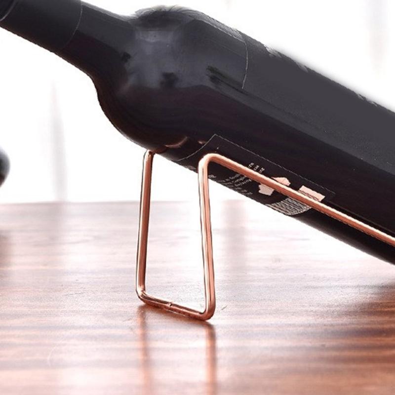 6Pieces Simple Iron Stand Single Storage Solution Iron Material Wine Display Shelves Bottle Holder Wine Bottle Rack