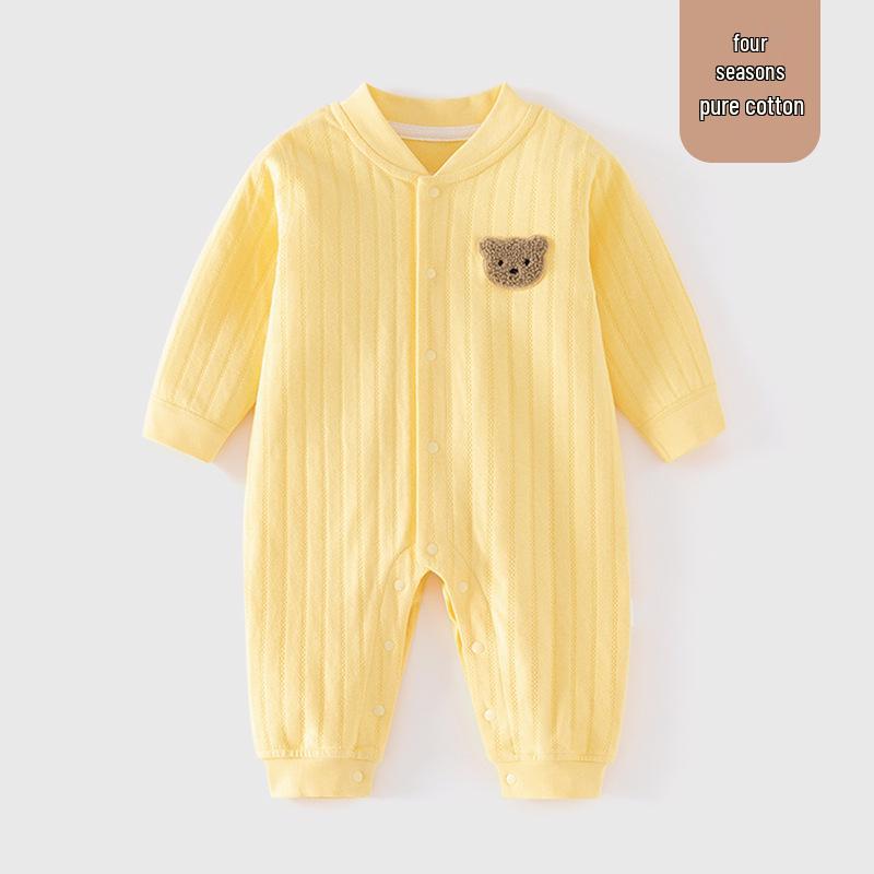 Baby Onesie Pure Cotton Four Seasons Style Boneless Romper Harem Pajamas Newborn Spring Autumn.