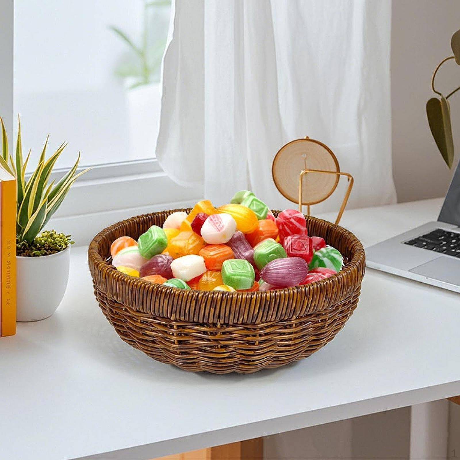 Basket Bowl Fruit Snacks Organizer for Kitchen Counter Cupboard S
