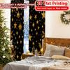 2D Flat Printing  2pcs Golden Celebration(1) Print Modern Curtains Yarn Curtains Home Decor Ldeal for Translucent digital