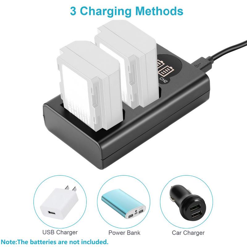 Neewer Dual USB Charger for Sony NP-FZ100 Battery For Sony ZV-E1, FX3, FX30, A1, A9 II, A7R V, A7S III, A7 IV, A6600, A7C Camera