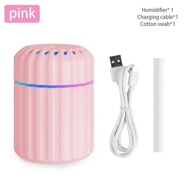 

Светодиодный туманообразователь ультразвуковой увлажнитель для спальни мини-увлажнитель воздуха USB розовый