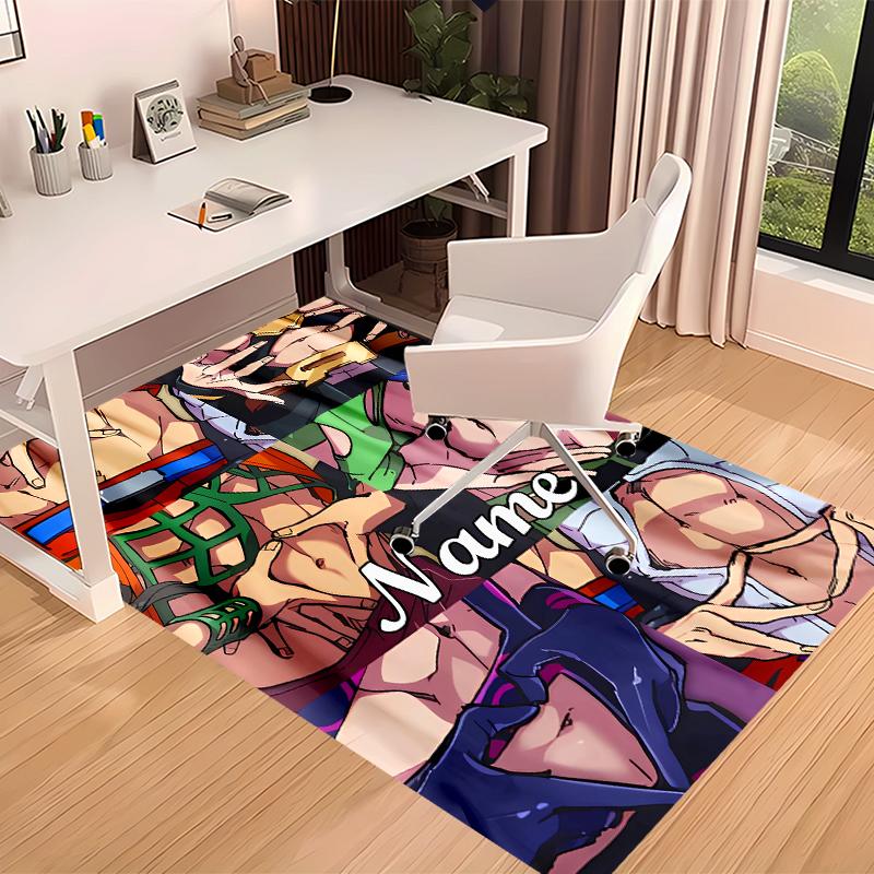 Custom Personalization JoJo's Bizarre Adventure Print Area Rug - Soft, Washable Non-Slip Indoor Mat,Living Room,Home&Office Decorative Rug