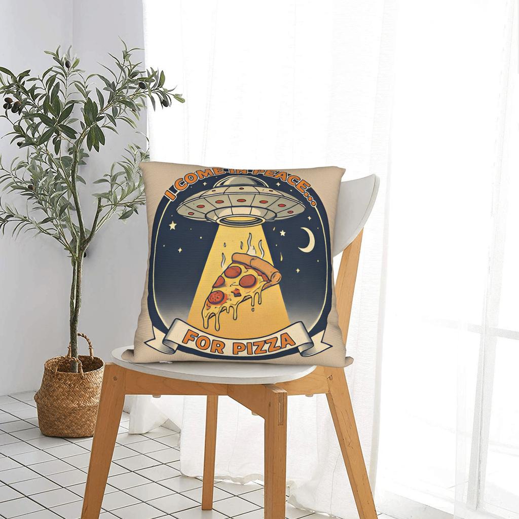 Ufo We Come In Space Alien Pillowcases Kawaii Pillow Case For Couch Sofa Bedroom Print Pillow Cover