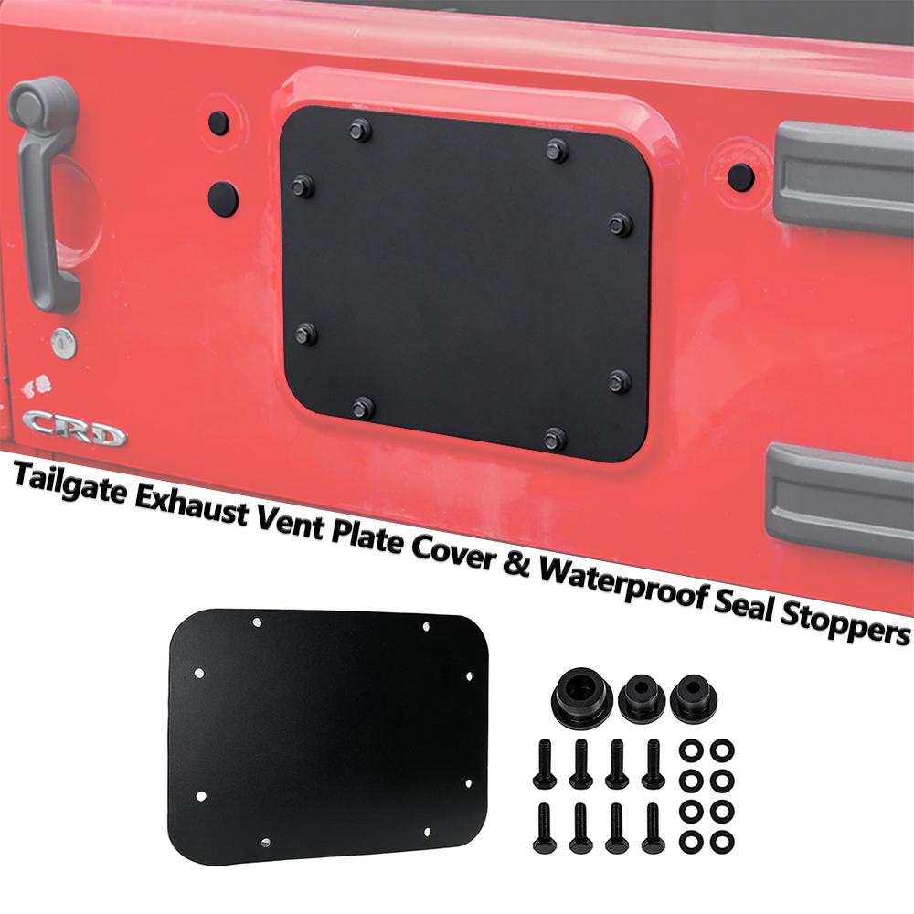 Tailgate Exhaust Vent Panel Hinge Cover Tail Light Lower Trim Keyhole Cap for Jeep Wrangler JK 2007-2017 Exterior Accessories