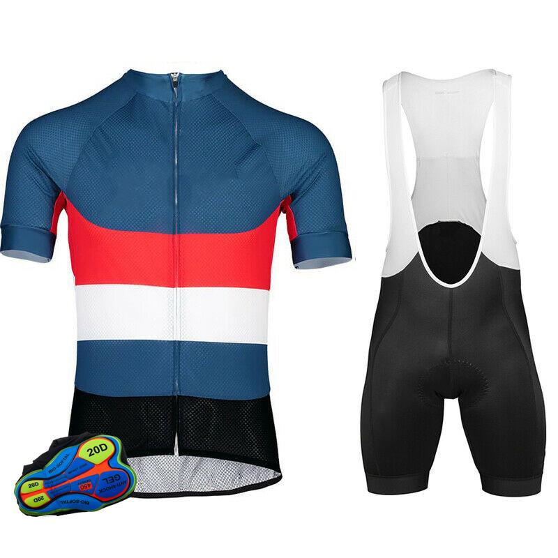 2026 Best Seller Summer Short Sleeve Cycling Suit Men's Top and Bottom Bib Shorts Kit Bike Jersey Set Cycling Clothing with Pocket