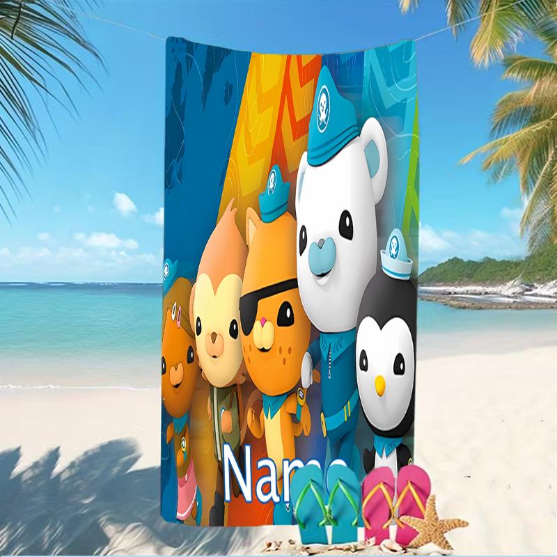 Customizable personalized beach towels Octonauts themed designs.Suitable for the beach, yoga, sports;ideal as beach accessories