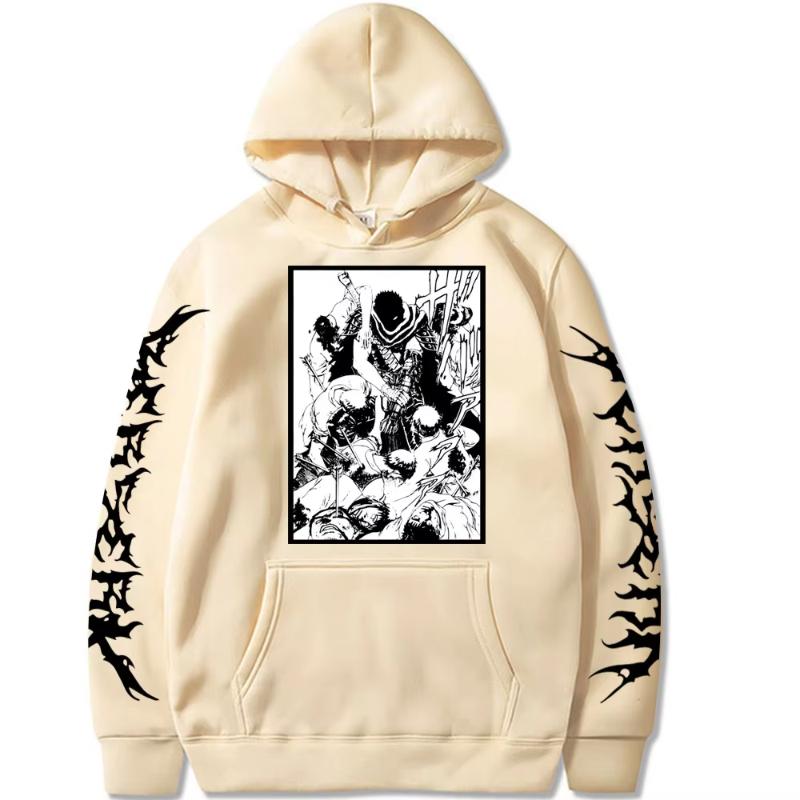 Japan Anime Berserk Harajuku Guts Manga Hoodies Sweatshirts Gothic Cartoon Streetwear Men Women Oversized Long Sleeve Hoodies