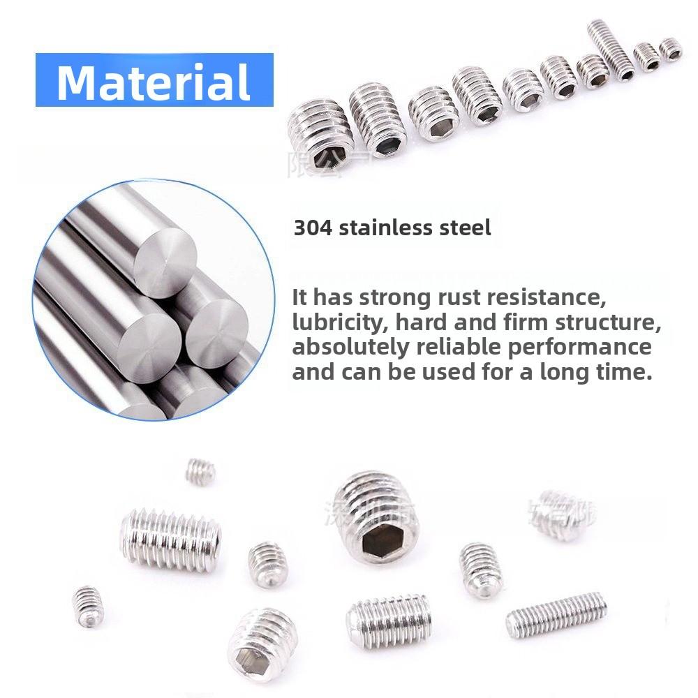 300 Pieces Per Box, 304 Stainless Steel Countersunk Head Set Screws, Hexagon Head Screws, M3-M8 Sets