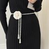 Flower Waist Chain Camellia-Pearl Body Chains Waist Belt Chain Summer Beach Waist Body Chain Jewelry for Women Girl