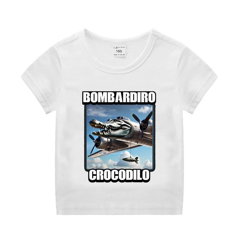 Children's Summer T-shirt Tung Tung Sahur Children's T-shirt Fun Meme Short Sleeve Men's and Women's Top