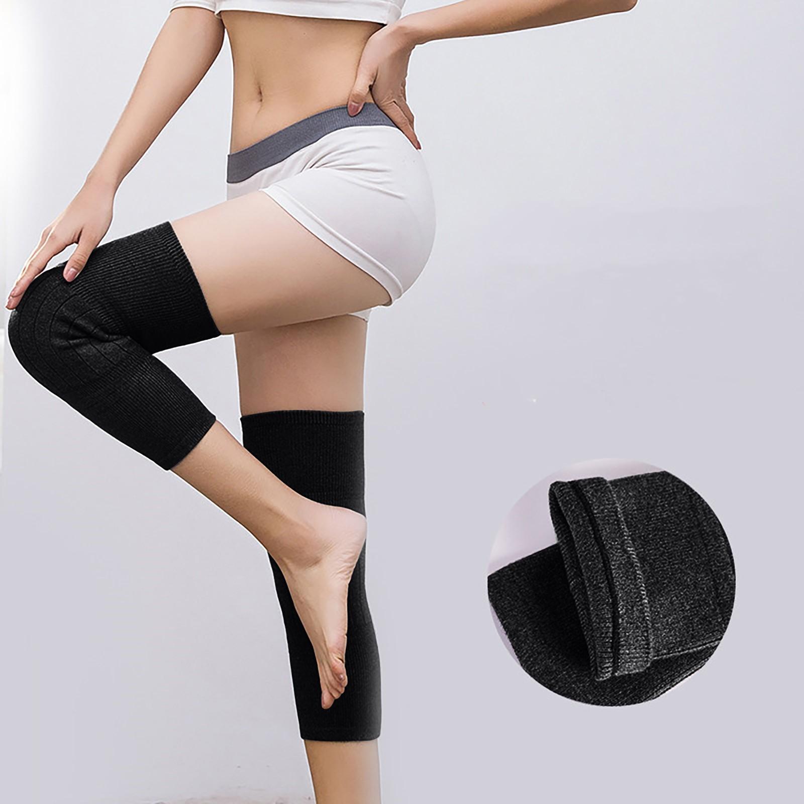 

Утолщенные кашемировые наколенники, осенние и зимние утолщенные согревающие ноги и суставы One size чёрный