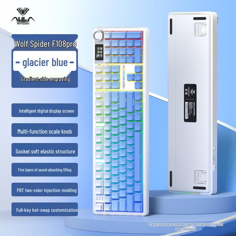 

AULA F108Pro 108-Key Tri-Mode Custom Mechanical Keyboard with Display