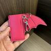 Bat Lip Balm Holder Lighter Case Keychain Pu Leather Wing Design Punk Style Pendant Accessories Lighter Protective Leather Case