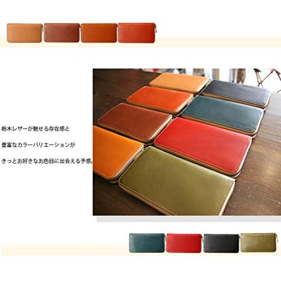 Tochigi Leather Long Wallet, Men's and Women's, Genuine Cowhide Leather, Round Zipper (Chocolate)