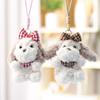 Plush Dog Toy Keychain For Girls Cute Animal Car Keyring Gift Accessory