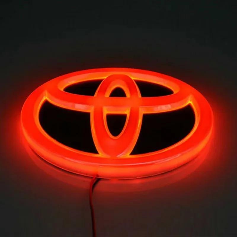 

1PC 4D 16cm Car Front Grille Trunk Logo LED Light Retrofit for Toyota Land Cruiser Prado RAV4 Highlander Camry Accessories 16cmX11cm