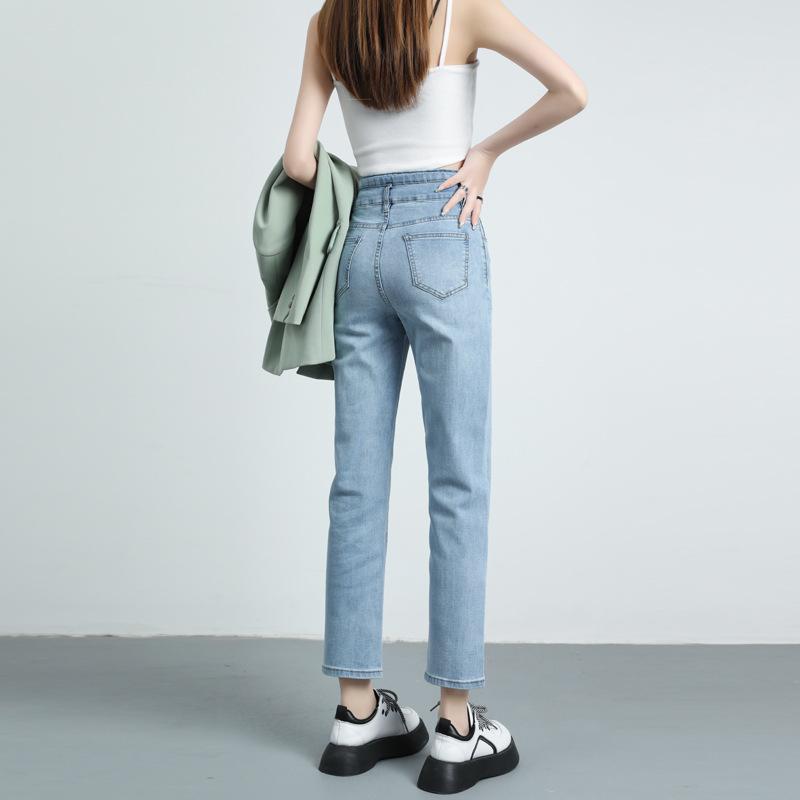 Straight Jeans for Women In Autumn and Winter, Small Tall Waist, Slim for Women In Autumn and Winter, Smoke Pants for Women In Autumn and Winter