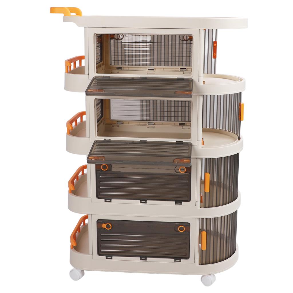 Rolling Utility Cart Multi Tier Large Capacity Easy to Install Multifunction Rolling Storage Organizer with Handle for