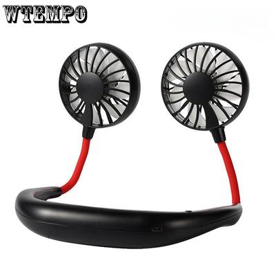 Fan USB Silent Small Electric Fan Suspended Cooling Neck Fan Rechargeable Silent Ventilator Hanging Neck Fan for Travel Outdoor Accessories