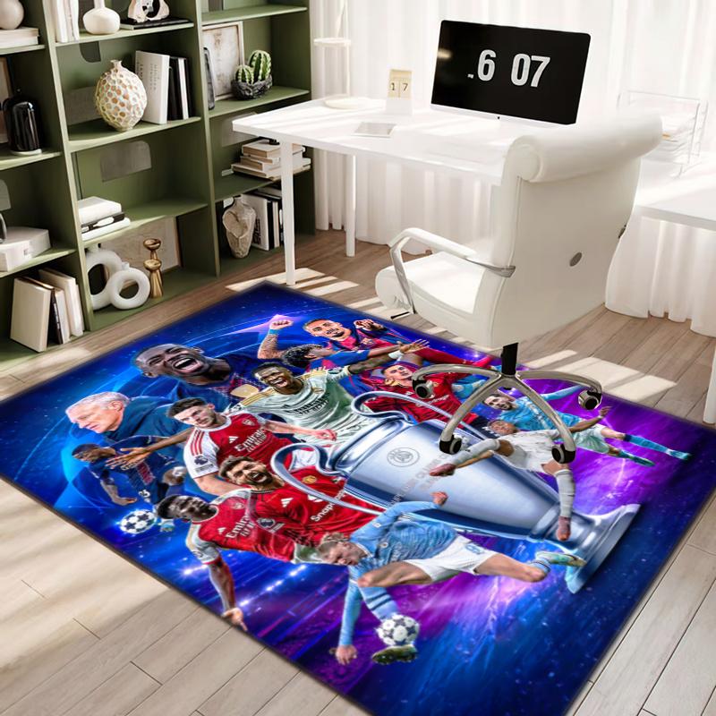 players Lamine Yamal and Erling Haaland, Vinicius Junior and Kylian Mbappé carpet is suitable for living room and bedroom office decorative carpet L1