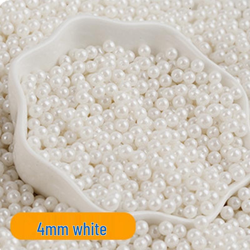 Decorações de Bolo de Pérolas de Açúcar Brancas, Douradas e Prateadas - Bolinhas Redondas para Confeitaria, Sorvete e Panificação - Pérolas de Açúcar Coloridas Mistas em Forma de Agulha.