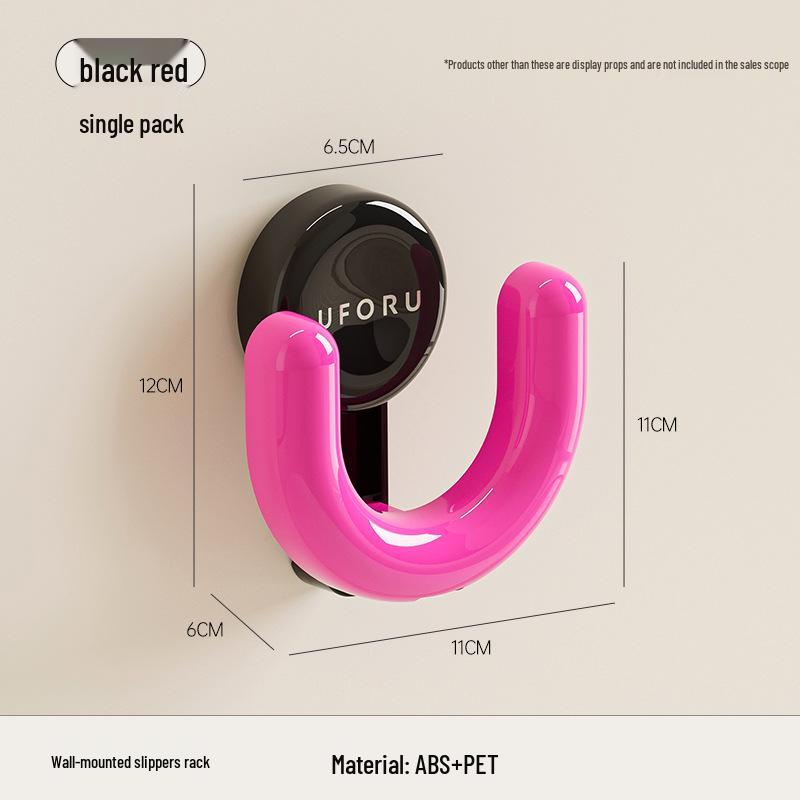 

Strong Vacuum Suction Cup Slipper Rack, No-Punch Hook for Bathroom Door, 5kg Load-Bearing