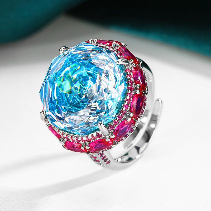 Schmuck Kupferboden Vergoldet Rosenschliff Trocken Farbverlauf Farbwechsel Leichter Luxus Anzug Heldinnenstein 18-16