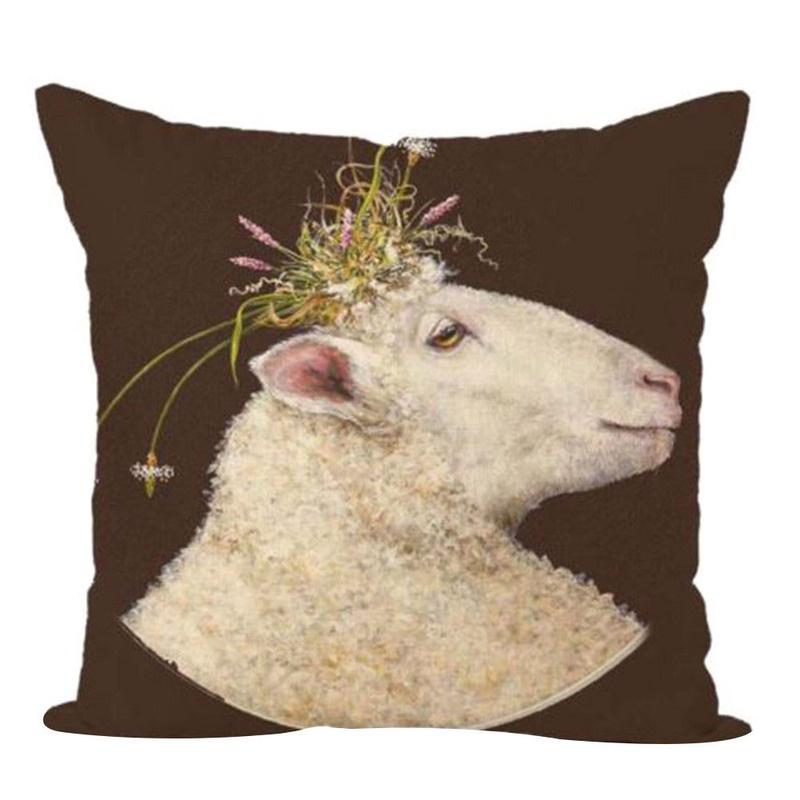 Luxurious 17.7" Animal Print Cushion Cover Adds Elegance To Any Sofa Or Car Interior