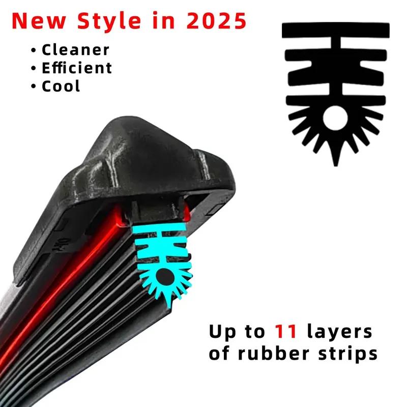 Front Windshield Layer Strip Wipers 2025 Latest Model Car Wiper For Peugeot 308SW T9 308 Estate 408 MK1 2010-