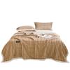 Thick Double Layer Plush Fleece Blanket Soft Warm Textured Throw Blanket For Sofa Bed Home