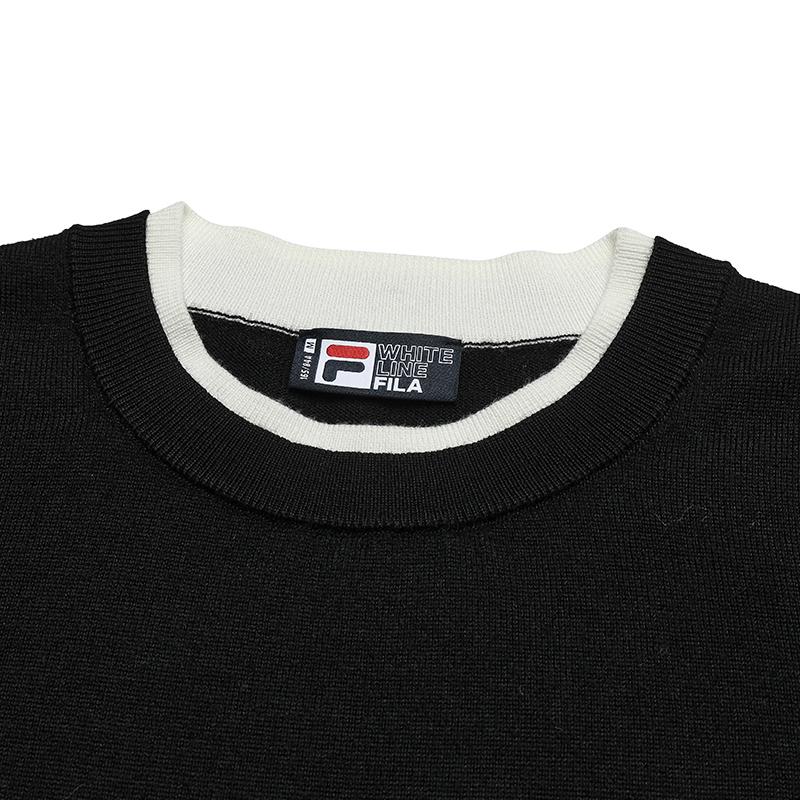 Fila White Simple Casual Versatile Knit Pullover Sweater Women Sweater F11W543403FBK