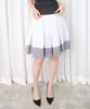 Lujeuseullibobeo Silky Hemline Pleated Skirt *Silver