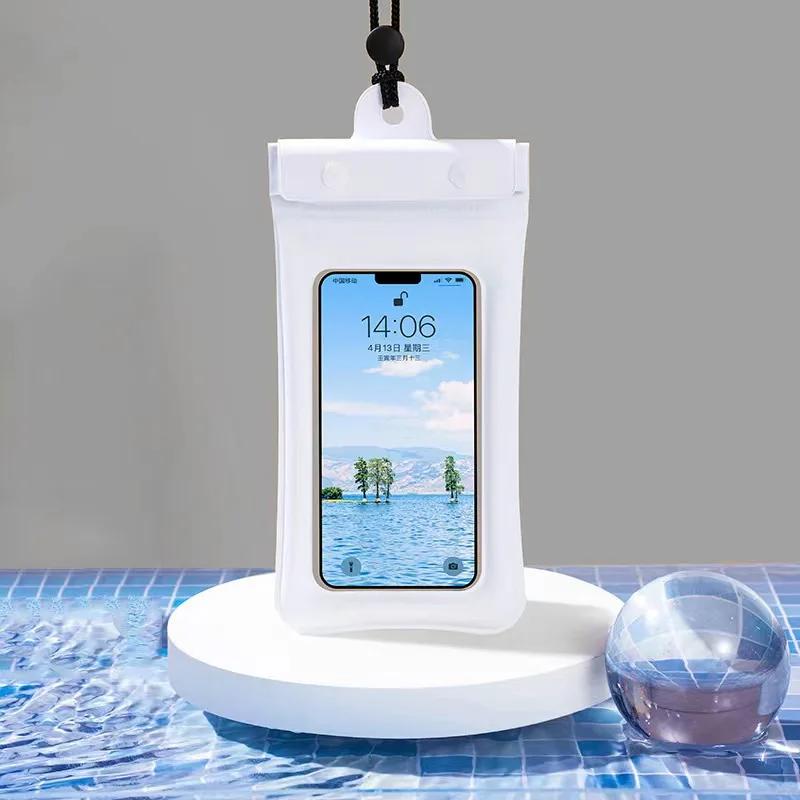 Universal Waterproof Floating Airbag Phone Pouch – Swim Beach Case Suit for iPhone 16 15 14 13 12 11 Pro Max, Samsung Ultra More