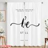 2pcs 2D flat printing Curtain Be Still Exodus 14 14 Polyester Fabric Without Electricity Seasonal Party & Holiday Decor Perfect