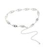 Metal Silver Dletter Chain Waist Chain Adjustable Skirt Versatile Jeans